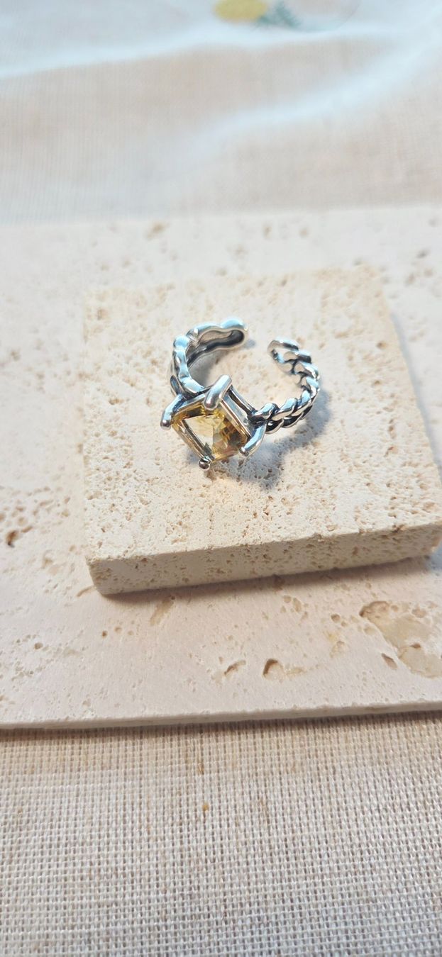 Anelli: NEW - S925 Citrine Ring (Adjustable) – Nuovo (secondo la descrizione) da Zürich venduto da cin_wcf6 1