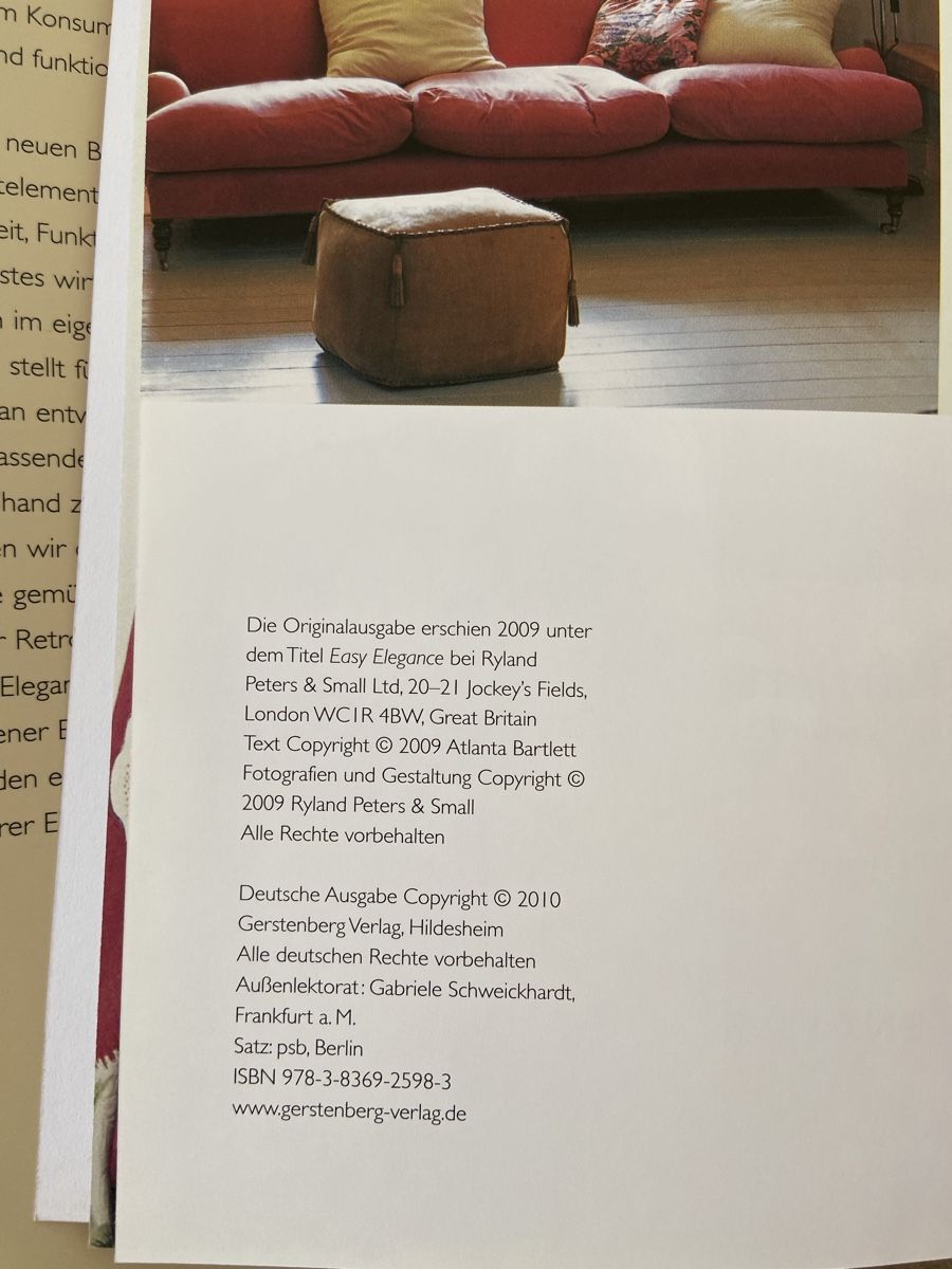 Bücher: Buch Einfach elegant von Atlanta Bartlett – Neu (gemäss Beschreibung) aus Luzern von waterfront1 3