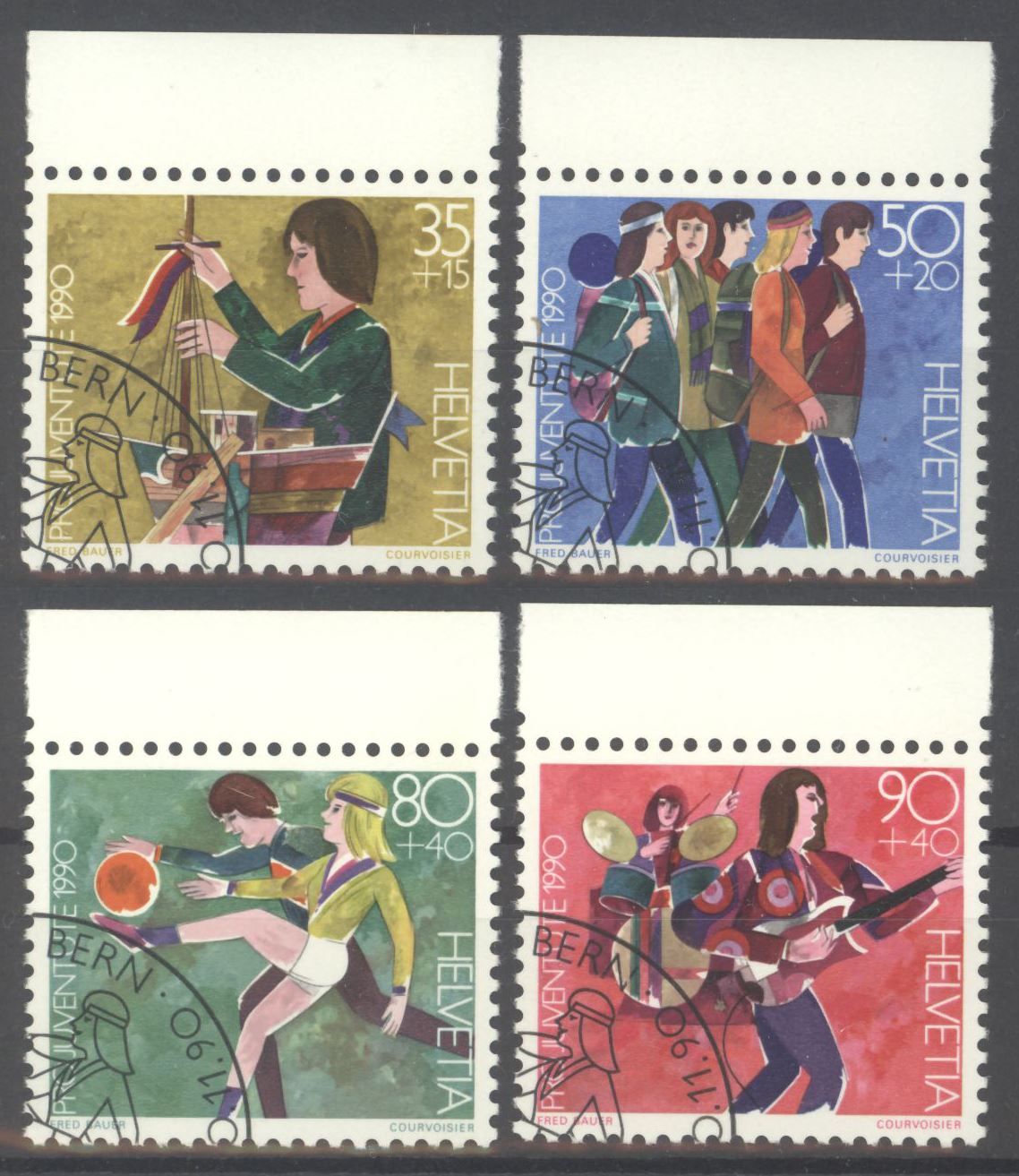 Alle Briefmarken: 1990, Pro Juventute, ET, gummiert – Gebraucht aus Willisau von Vollstempel