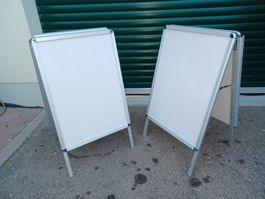 2 Kundenstopper Plakatständer Aluminium guter Zustand