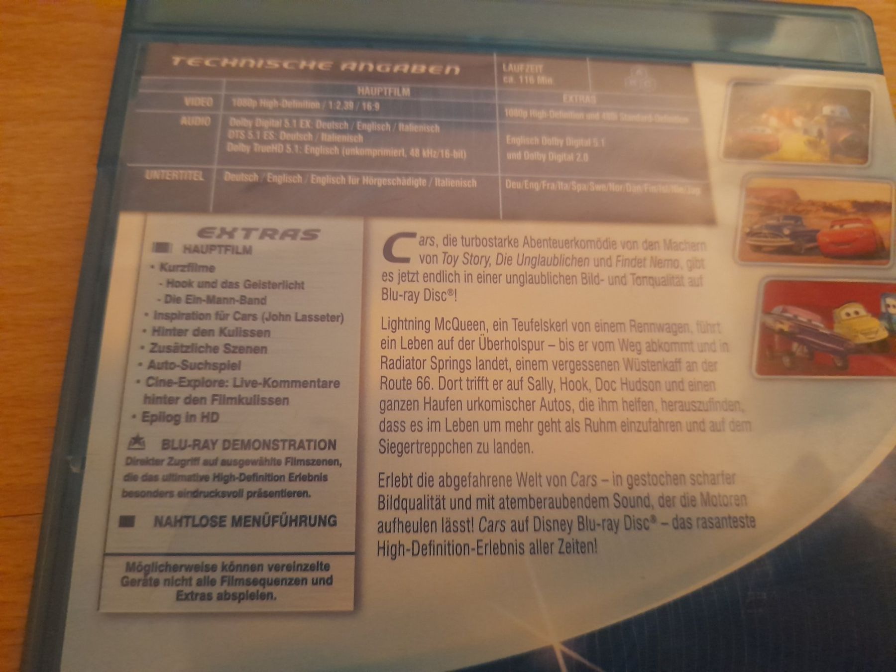 Tutti i DVDs: Disney Pixar Cars Blu-ray – Usato da Lustmühle venduto da chevi03 3