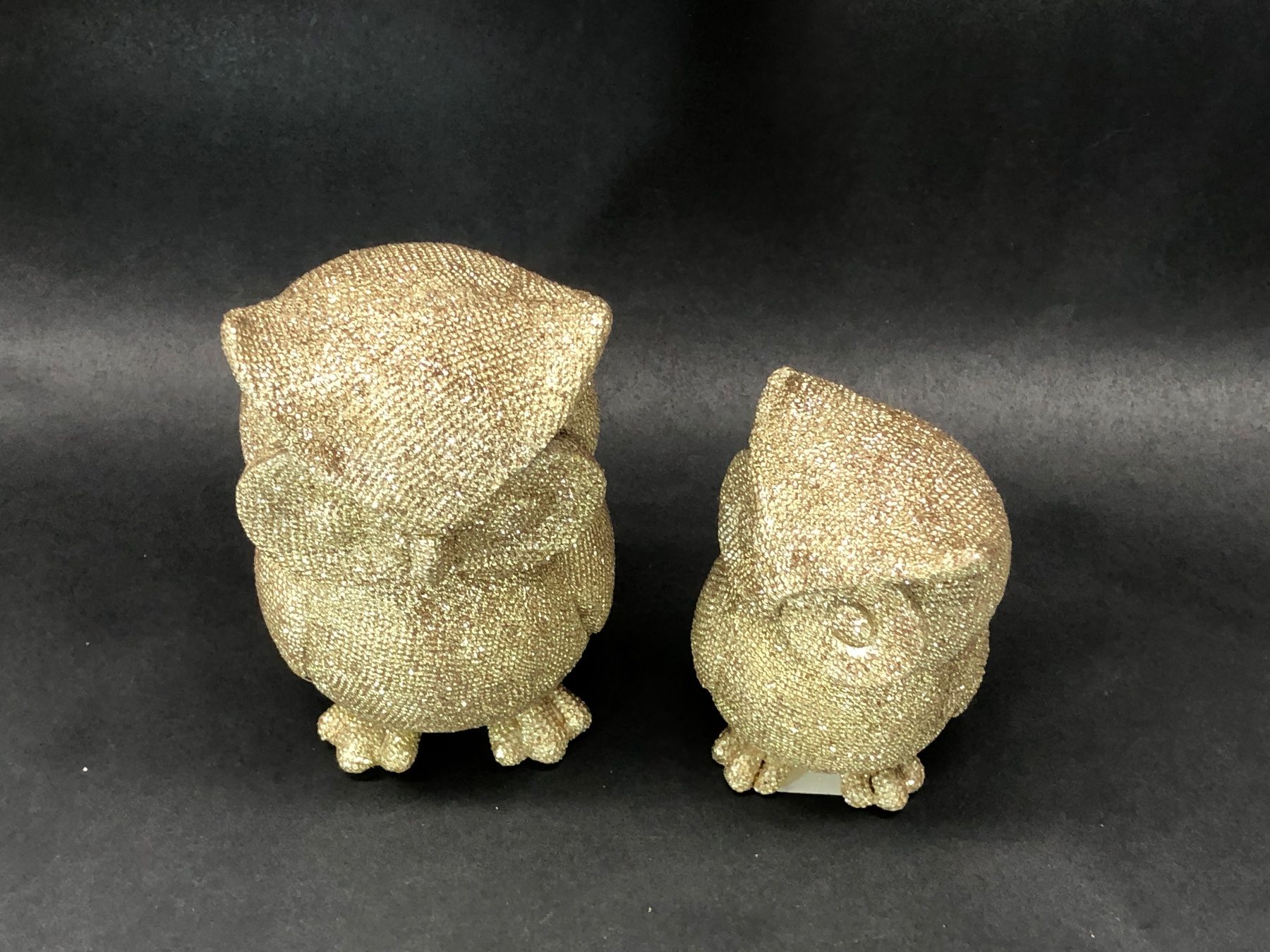Statuette: 2 Deko Figuren Eule  /  Höhe ca. 12cm  + 9 cm - NEU – Nuovo (secondo la descrizione) da Bergdietikon venduto da Garak 1