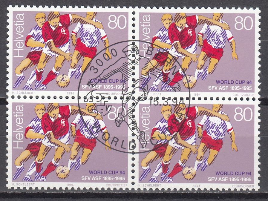 Alle Briefmarken: SBK 855 im 4er-Block mit ET – Gebraucht aus Bürglen TG von StampGraf