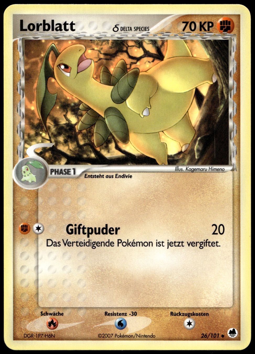 Pokémon Carte collezionabili: Lorblatt 26/101 Pokémon EX Dragon Frontiers – Usato da Uster venduto da Madame_Cards