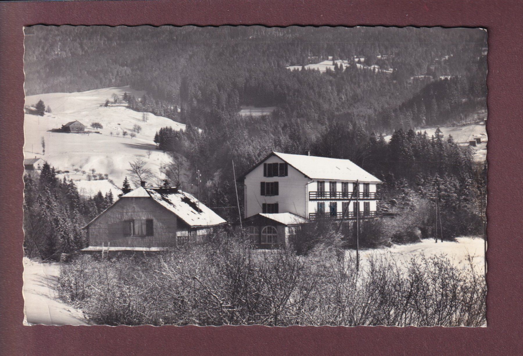 Cartoline postali: LA ROCHE - Pro Colonie - La Berra - 1959 – Usato da Pully venduto da nicecards