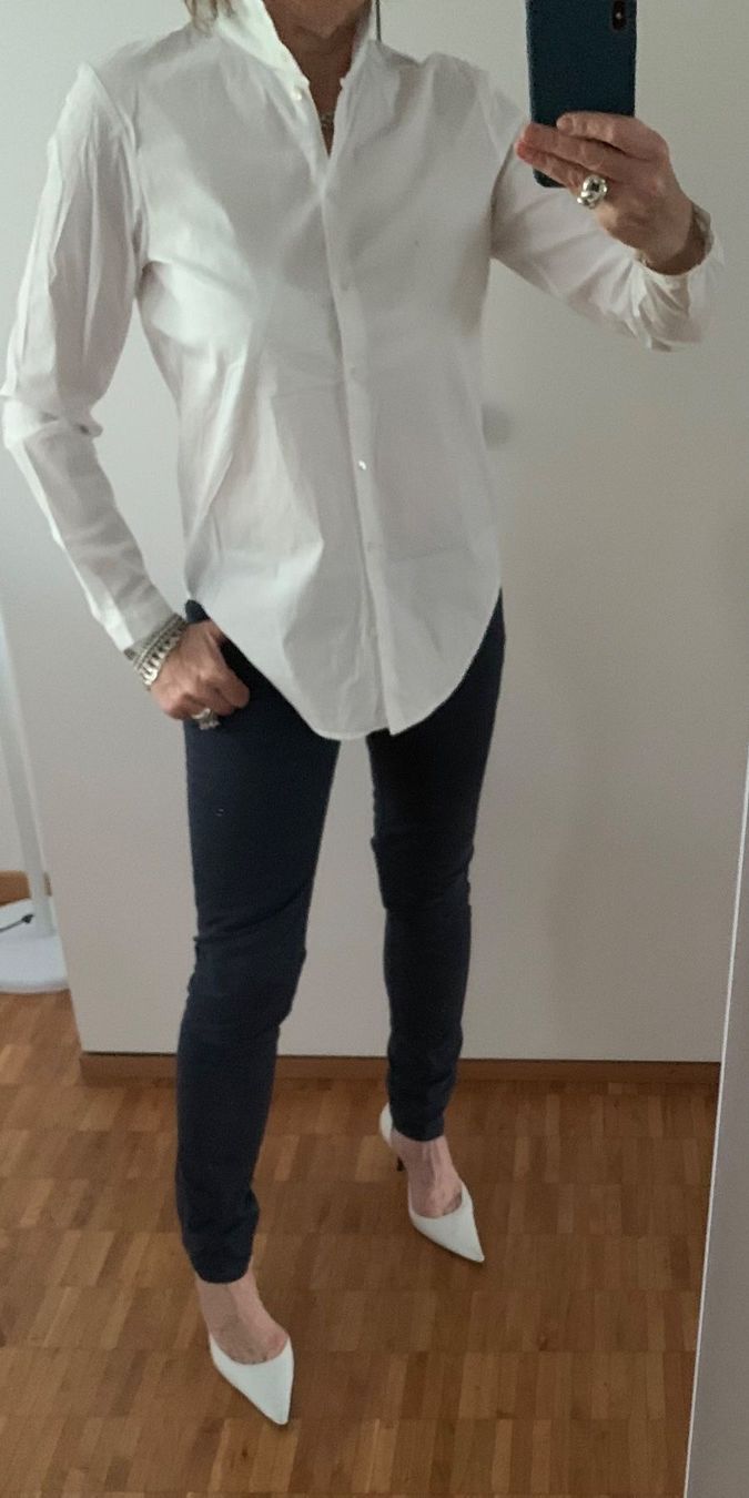 Esprit Camicette: Hemdbluse/ESPRIT Baumwolle Weiss – Nuovo (secondo la descrizione) da Adliswil venduto da Jessik0 1