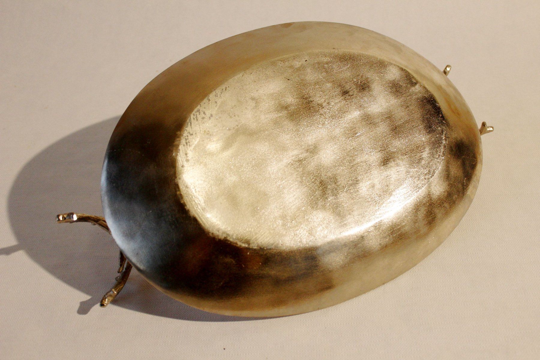 Lampade: GILDE: Design - Tableau mit Hirschköpfen, Aluminium, kultig – Usato da Bern venduto da kultiges 7