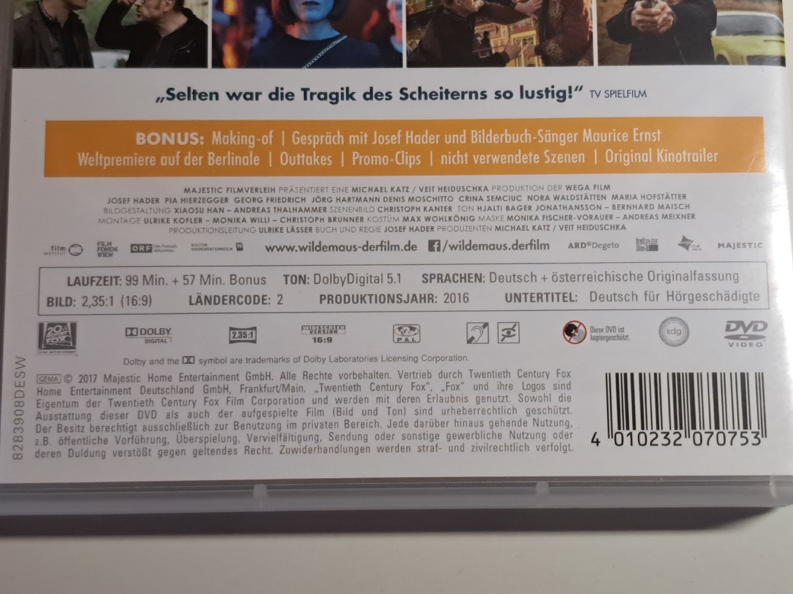 Tous les DVDs: WILDE MAUS - Josef Hader – D'occasion à Wichtrach par LuckyLuke69 3