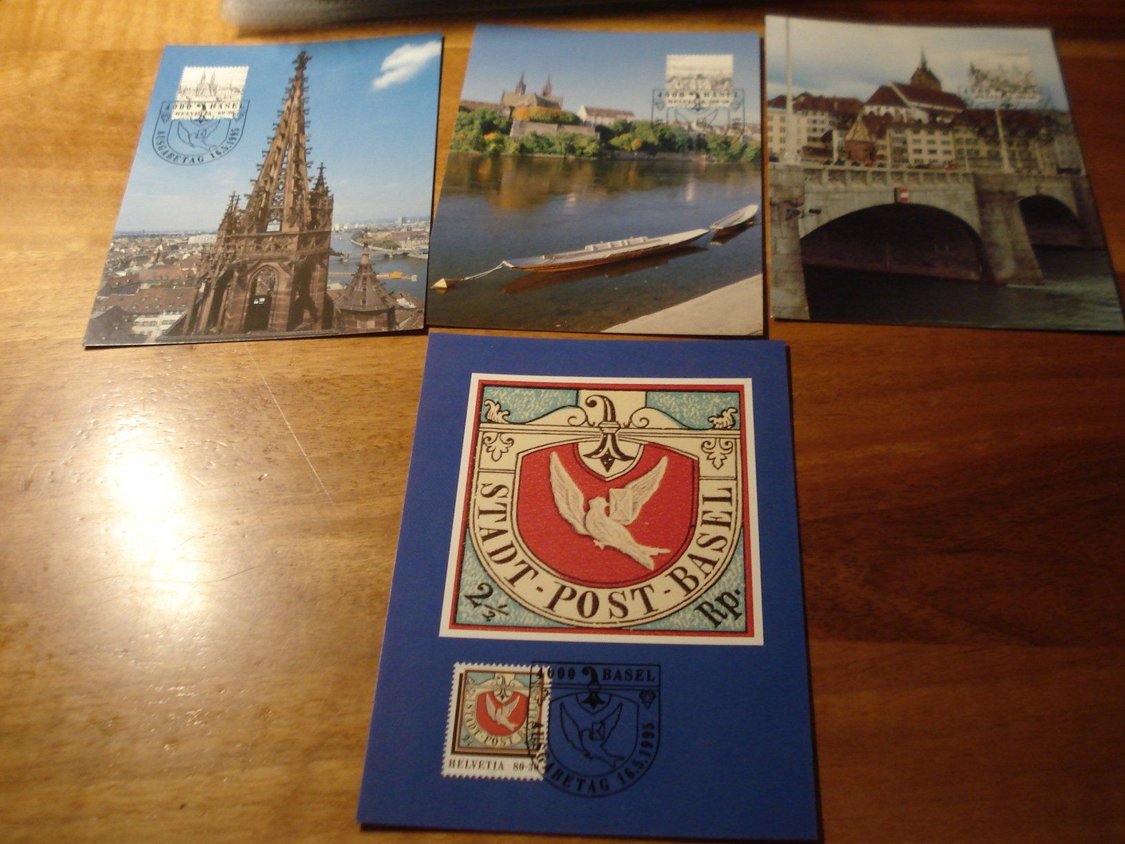 Tous les timbres: Satz Maximumkarten Aus Block Basler Taube 1995 – D'occasion à Niederwil AG par morostahu 1