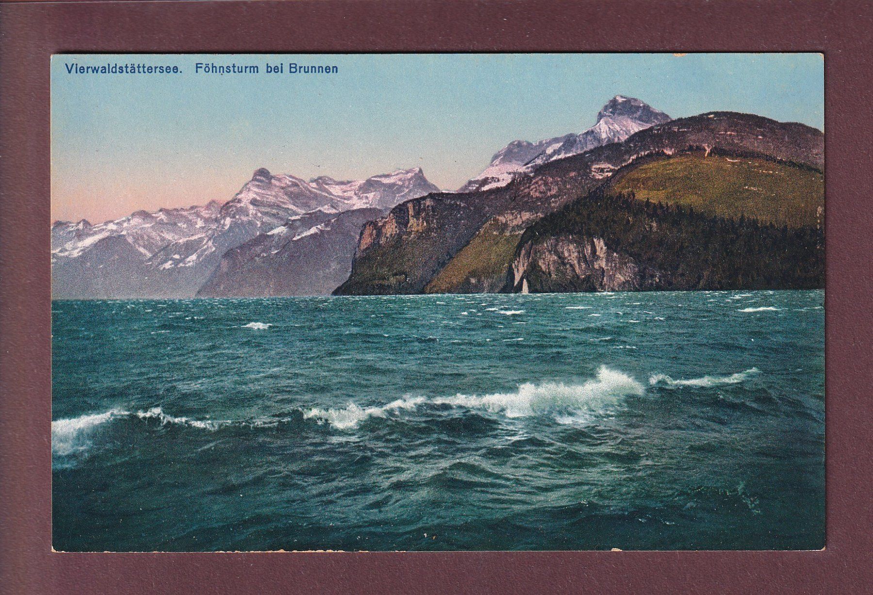 Cartoline postali: Föhnsturm bei BRUNNEN – Usato da Pully venduto da nicecards