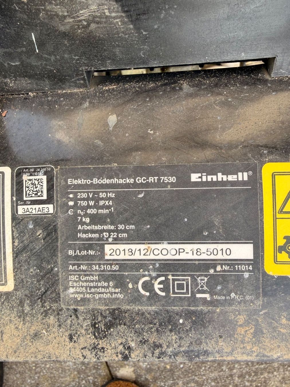 Einhell Tutte le macchine: Elektro-Bodenhacke – Usato da Illnau venduto da 8854angi 2
