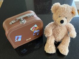 Steiff "Fynn" mit Koffer – 28cm – Sammlerstück