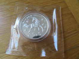 Münze China 5 Yuan "UNICORN 1997" Silber in Original-Folie