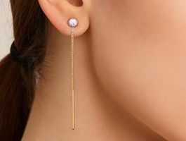 Ohrschmuck Kette Gelbgold Paar 585er 14KT
