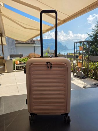 Valise Samsonite rose à roulettes état occasion
