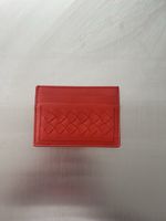 Portacarte Bottega Veneta intrecciato arancione 