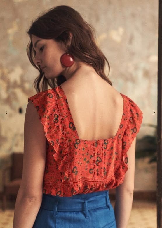 Sezane Camicette: Sézane Amande Bluse blouse Seide soie silk Gr.36 – Nuovo (secondo la descrizione) da Genève venduto da sunandwind 1