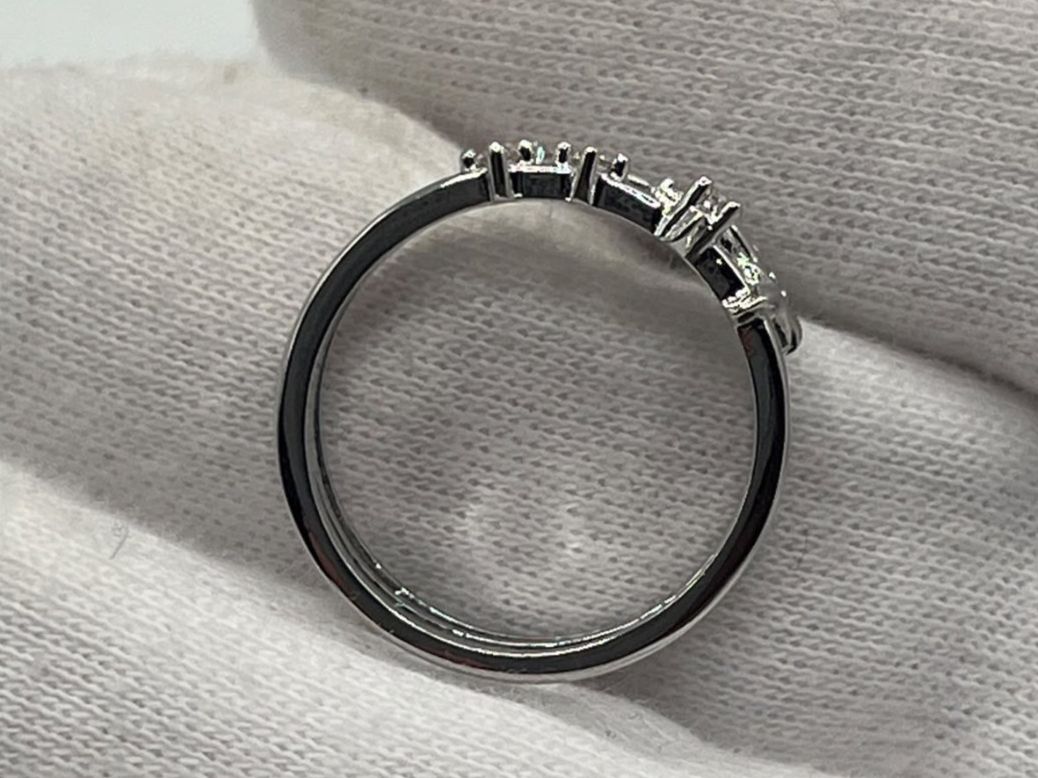 Anelli: Bague double rang étoiles strass en Argent 925 – Usato da Praz (Vully) venduto da VVSWISS 2