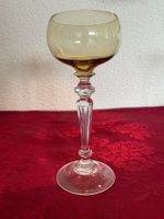Alter Wein-Kelch, Kristallglas,  Amberfarben, Rarität