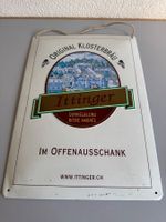 Ittinger Bier- Blechschild Original Klosterbräu, Top Zustand