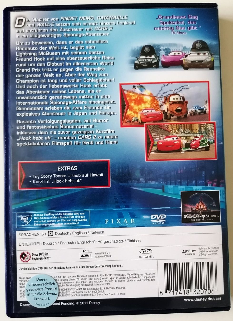 Tutti i DVDs: Cars 2 - DVD - Disney - Pixar – Usato da Oberurnen venduto da mackrokodile 1