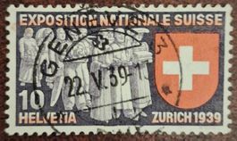 Timbre Expo Nationale Suisse Zurich 1939 oblitéré GENEVE