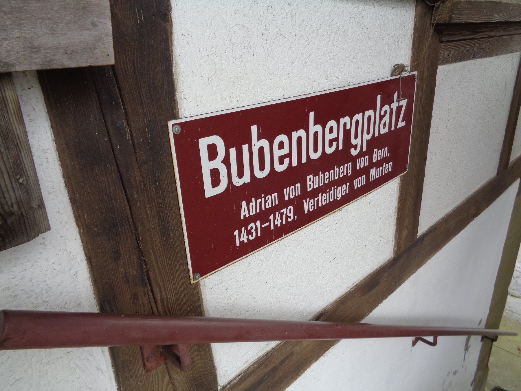 Insegne: Original Bubenbergplatz Schild - Murten Schlacht! – Usato da Wohlen b. Bern venduto da Saga0 2