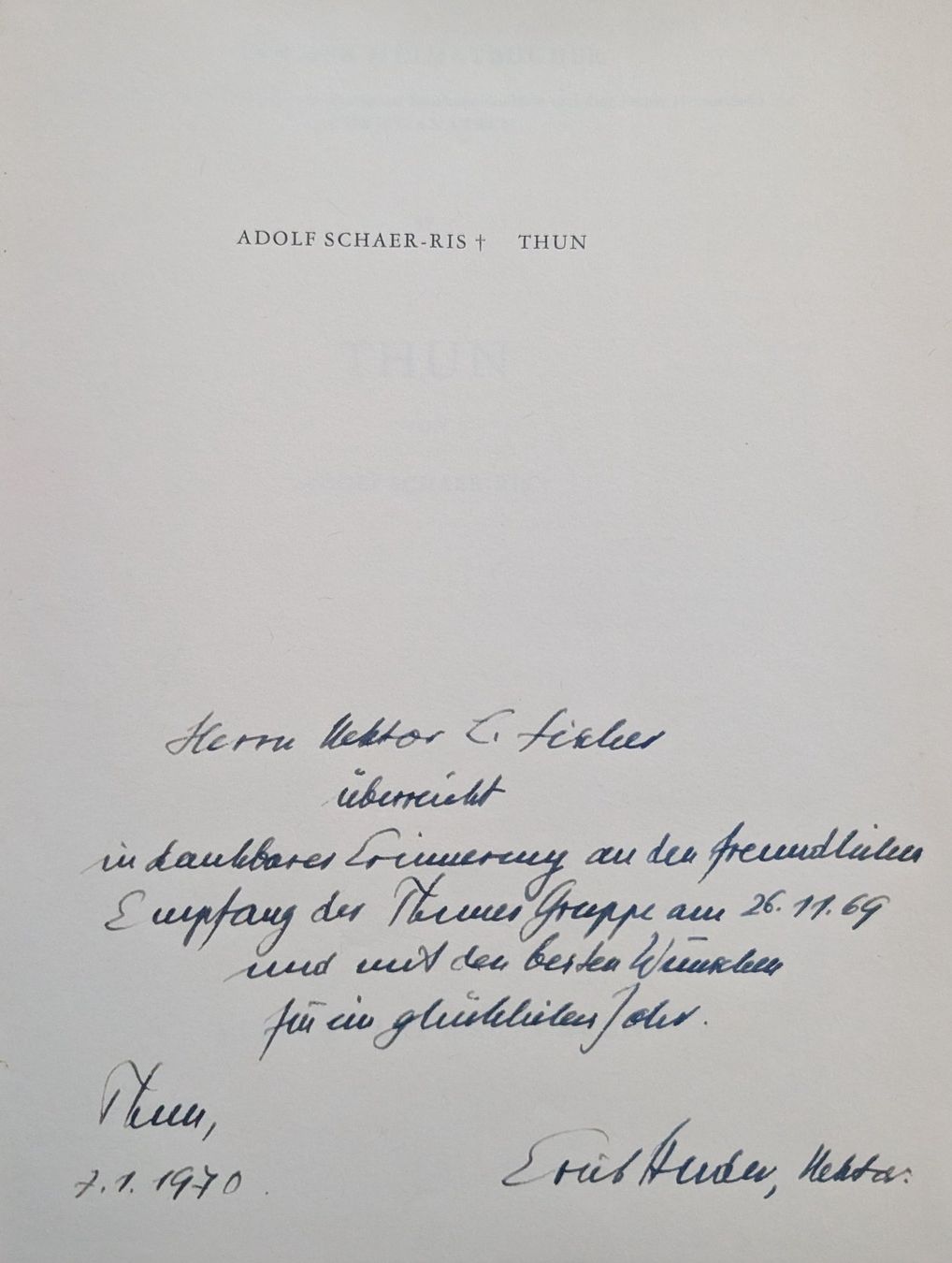 Libri: Berner Heimatbücher, Thun, von Adolf Schaer-Ris – Usato da Eschenbach LU venduto da Holiday1 1