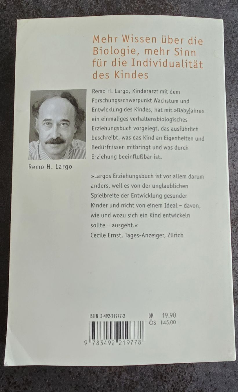Libri: Babyjahre Remo H. Largo – Usato da Lyss venduto da Urma5 1