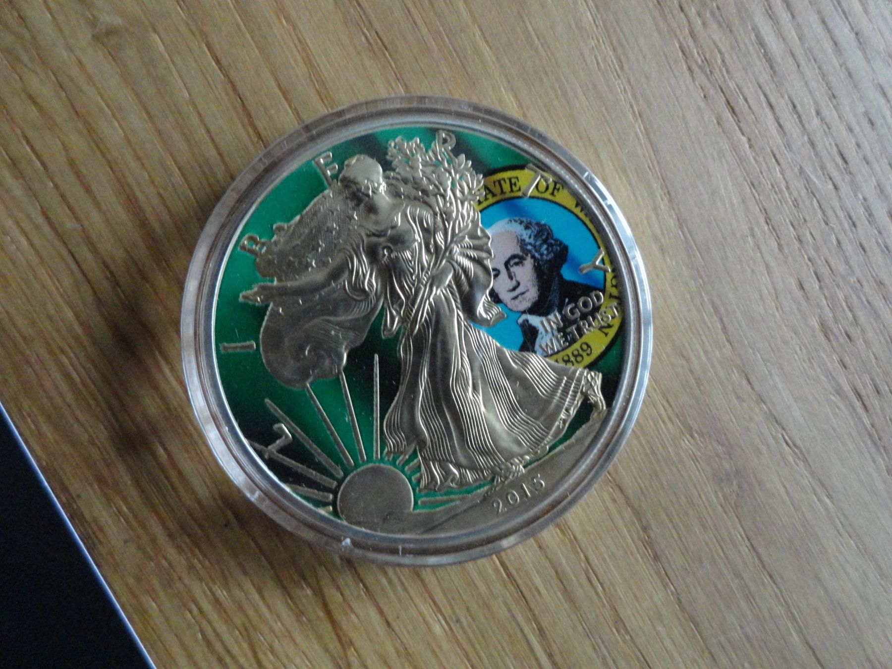 Tutti le monete: 2015 American Silver Eagle - State Flags - Washington – Nuovo (secondo la descrizione) da Gerlafingen venduto da Shiva_74 5