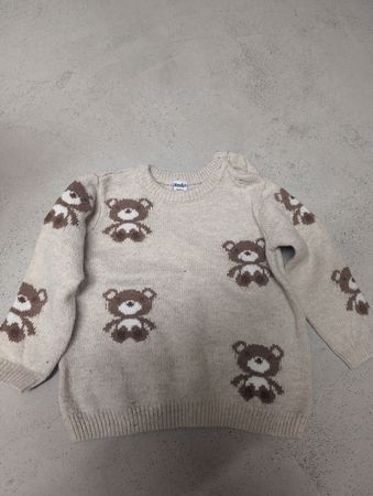 Winterlicher Strickpullover mit Bären, Grösse 86🐻