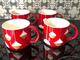 STARBUCKS 4 Christmas mugs
