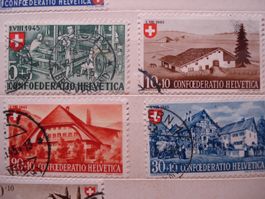 Satz Pro Patria 1945, gestempelt