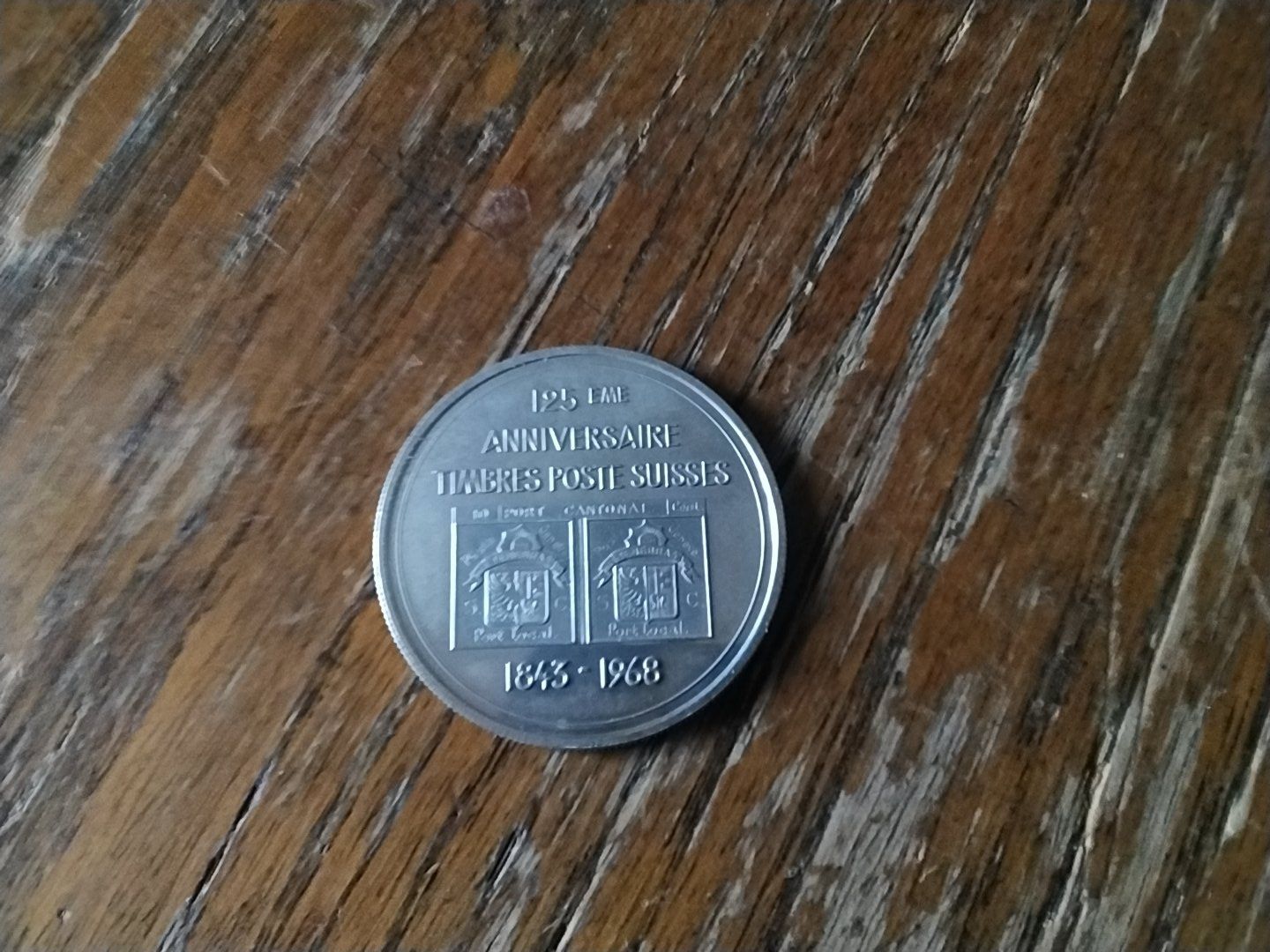 Medaglie: Silbermedaille 125 J. Schweizer Briefmarken – Usato da Biel/Bienne venduto da taki25 1