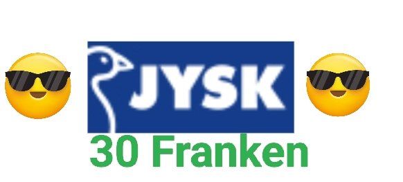 Buoni: JYSK 30.- Rabatt ab 100.- Einkauf – Nuovo (secondo la descrizione) da Köniz venduto da Movieportal007