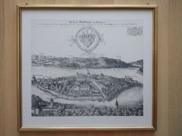 Historische Ansicht Insel Reichenau Bodensee – Edel gerahmt