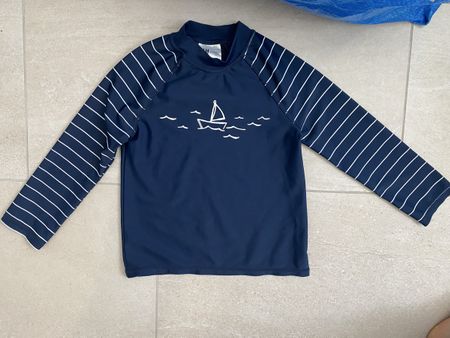 H&M UV Shirt Langarm Gr. 98/104 blau