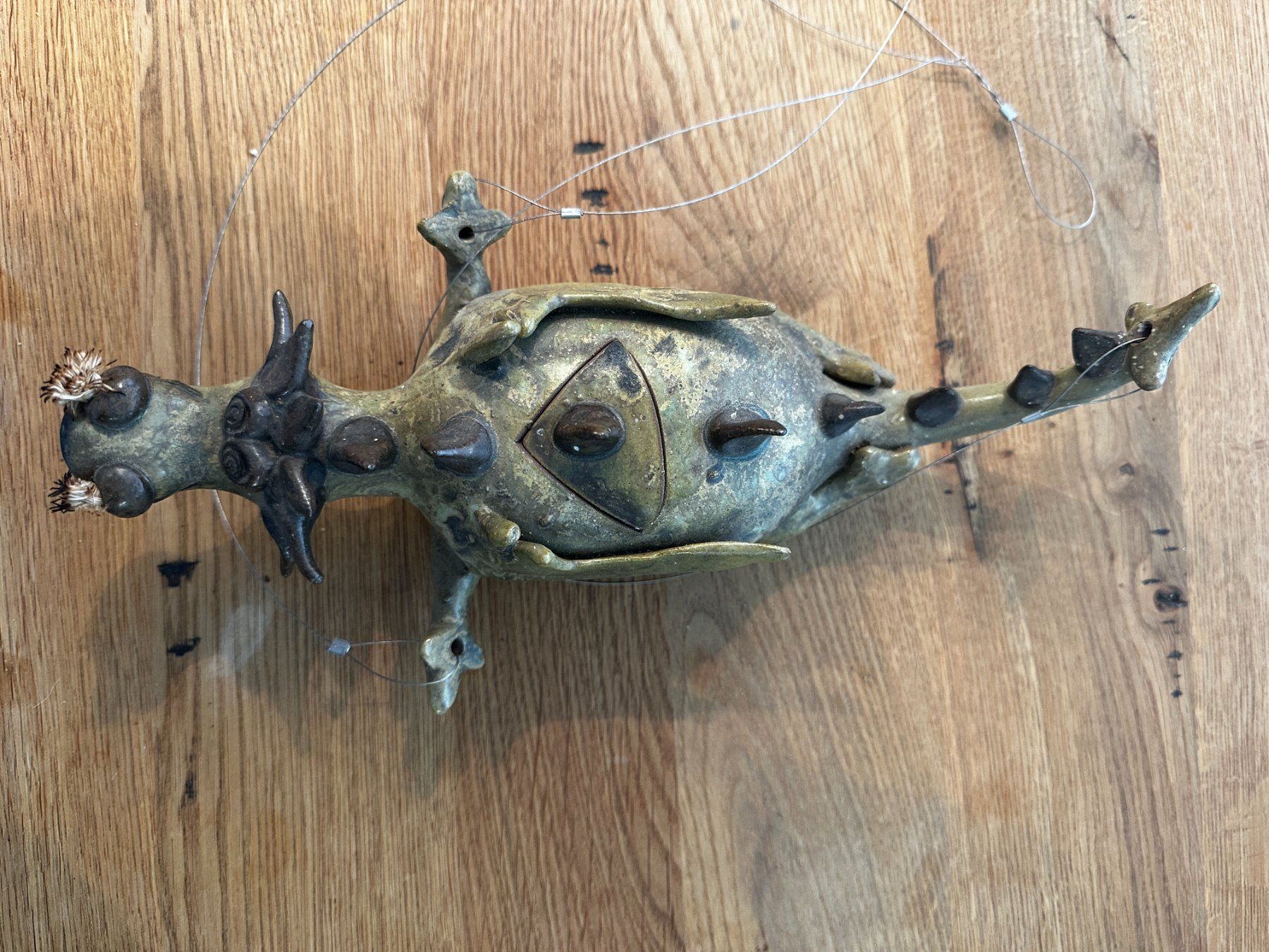 Statuette: Gartenlampe als Drache (oder in Drachenform) – Usato da Stäfa venduto da deebeecee 4