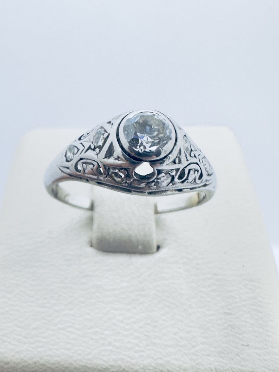 Anelli: 585/14 Karat Gold Ring mit 040Ct Brillanten – Usato da Murg venduto da MTGold 6
