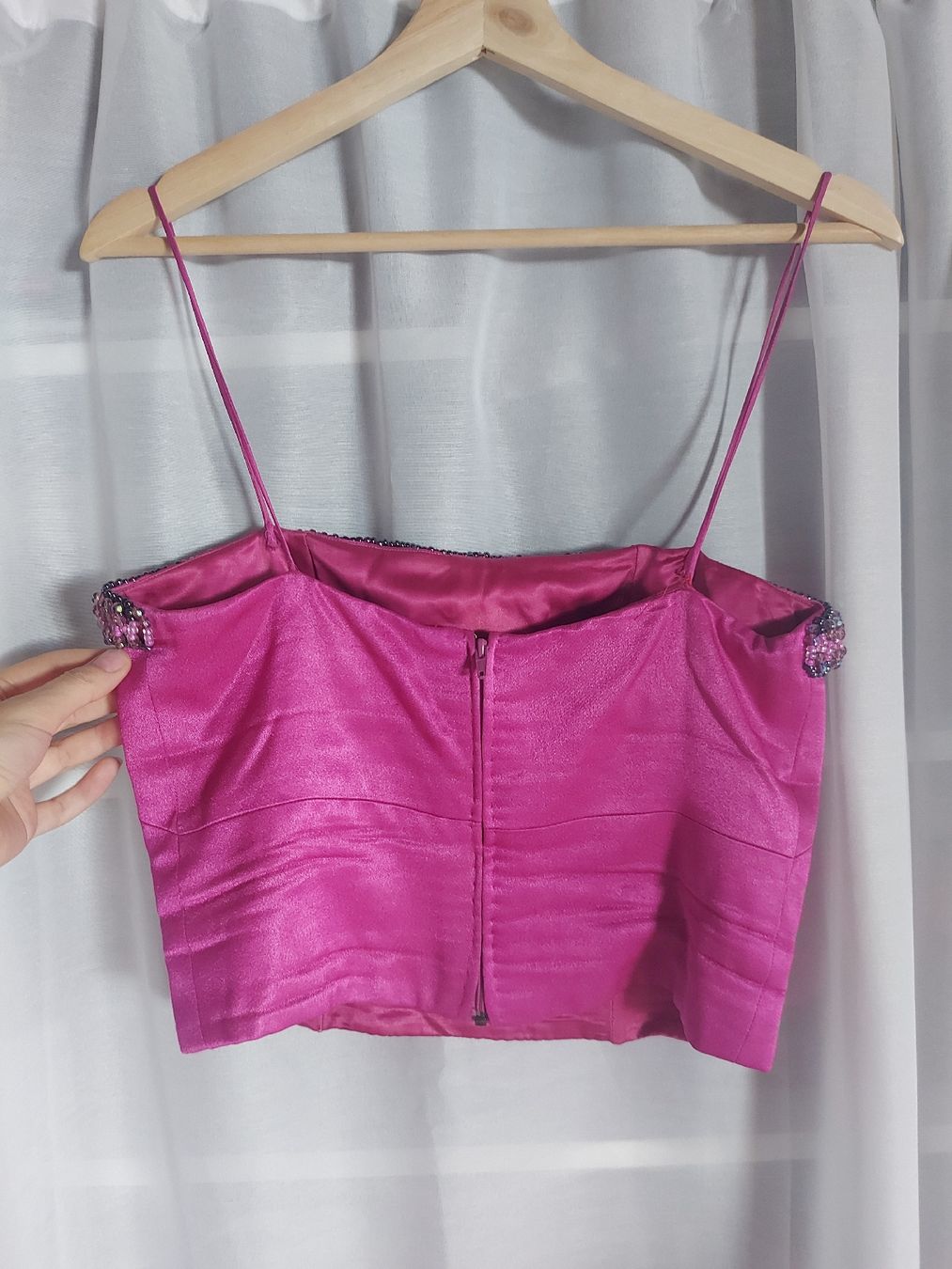 Top: Bustier vintage satiné - Taille M – Usato da Lausanne venduto da Super-cerise 4