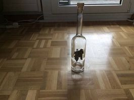 Grappa-Flasche mit Trauben-Verzierung