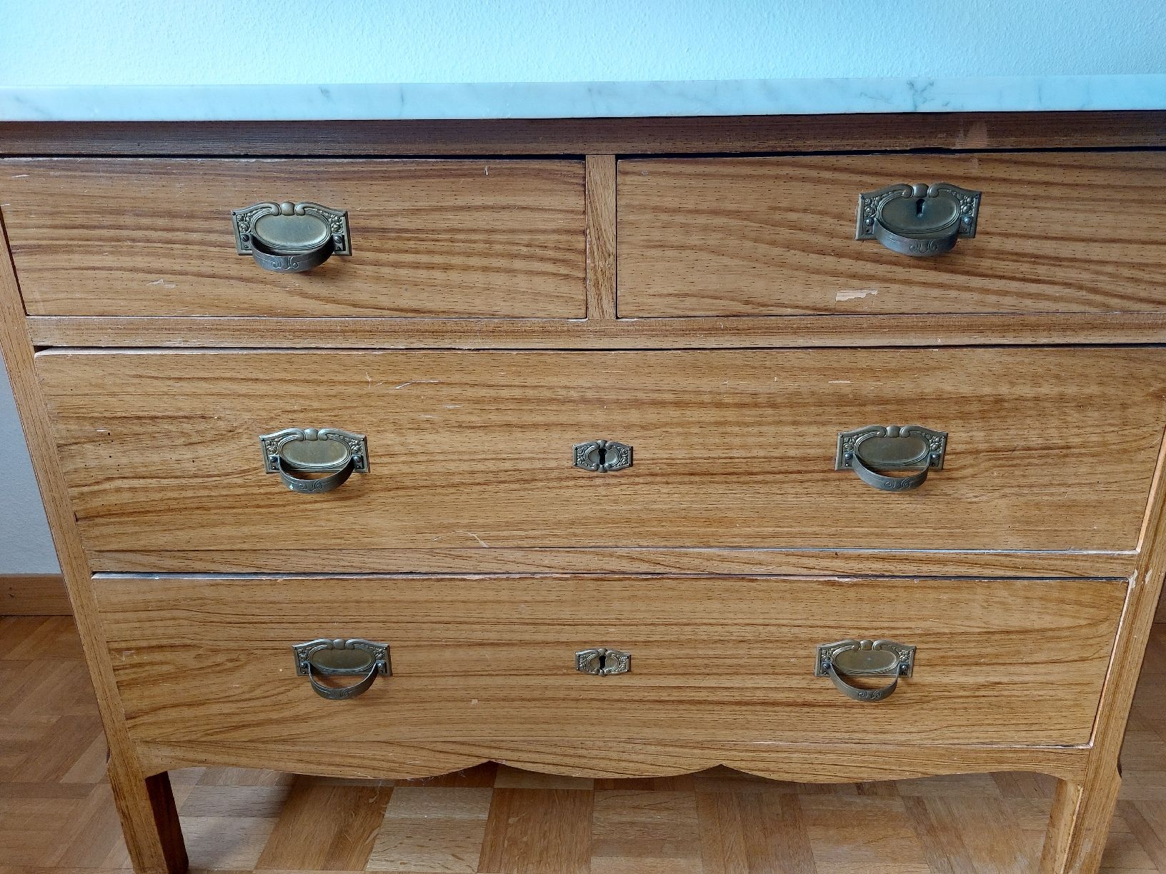 Commodes: Kommode Gründerzeit mit Marmorplatte – D'occasion à Dornach par Nadjeffel 2