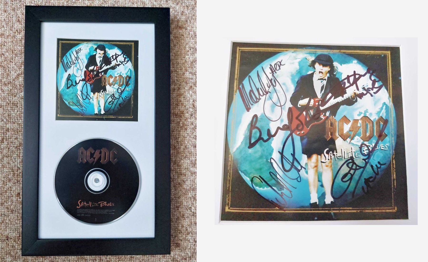 Autografi: AC/DC - Original Autogramm gerahmt rar – Usato da Kaisten venduto da Simpsons4