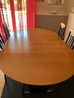 Table ronde bois hêtre de qualité + 4 Chaises assorties