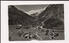 AK 1940 Saas-Almagell mit Monte Moro-Pass