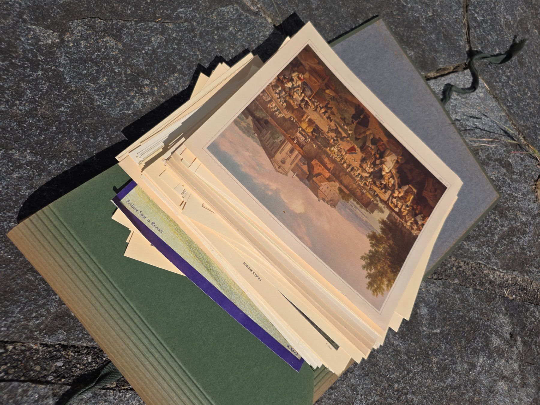 Libri: ein Stapel antiker Schweizer Kunstdrucke – Usato da Reinach AG venduto da BrocanteAGSued 6
