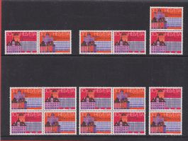 1974 Alle Zusammenhängende  2x4er +2er+2er  ** Postfrisch **