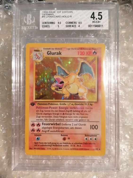 POKEMON 1. EDITION GLURAK BGS 4.5 VGEX+ Kaufen auf Ricardo