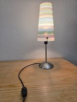 Lampe de chevet/table rayée multicolore hauteur 42 cm