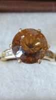 Superbe Bague Cocktail en Argent doré et Citrine de Madère !